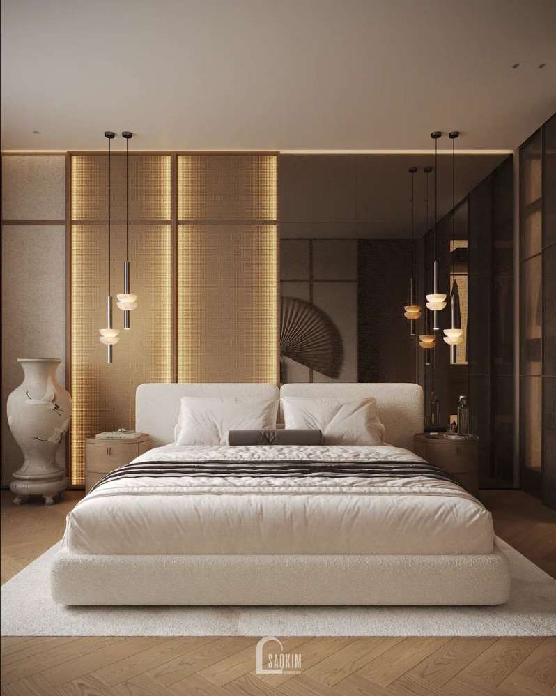 Thiết kế phòng ngủ nhà phố nhà phố phong cách Wabi Sabi - Khi thiết kế trở thành nghệ thuật của sự tĩnh lặng và giá trị bền vững